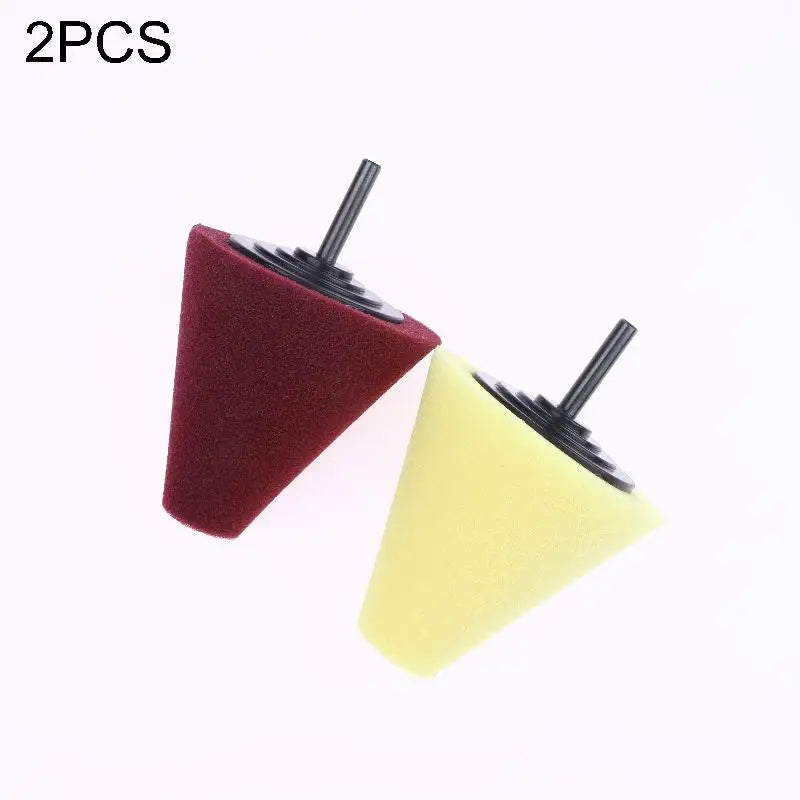 Automobile Hub Polishing Sponge with 2 Grinding Heads, Ideal for Metals, Plastic, Conical Shaped Wheels Oasis Select A2