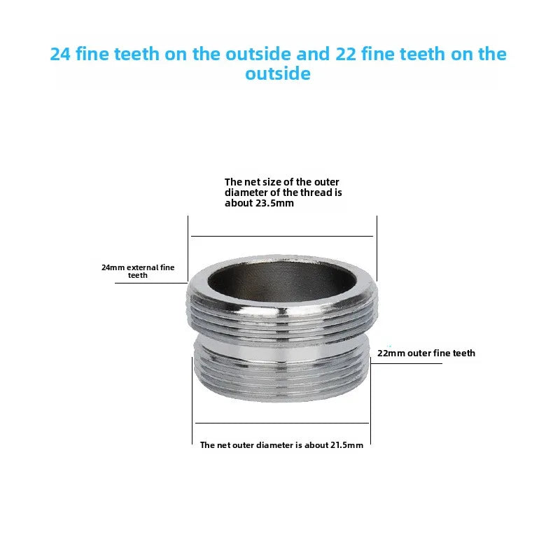 Faucet Adapter 22 Turn 16 18 20 22 24 26 28 30 32mm Internal and External Fine Tooth Faucet Conversion Thread Accessories Oasis Select M
