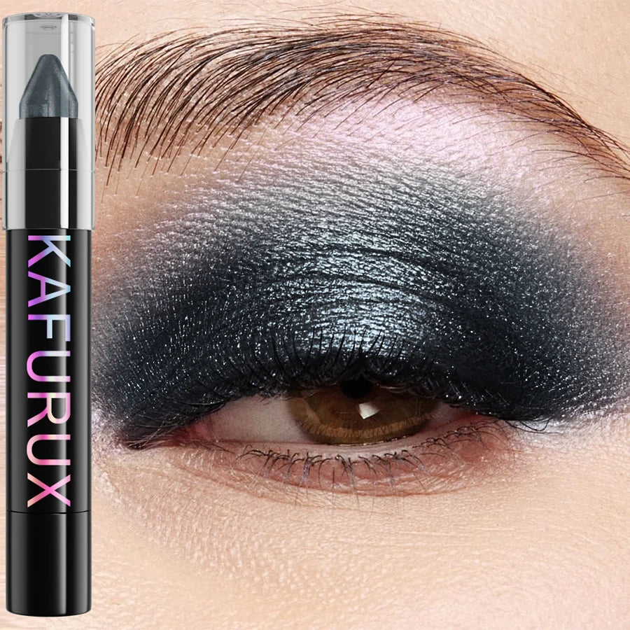 KAFURUX 25-Color Glitter Eyeshadow Pencil – Waterproof & Matte