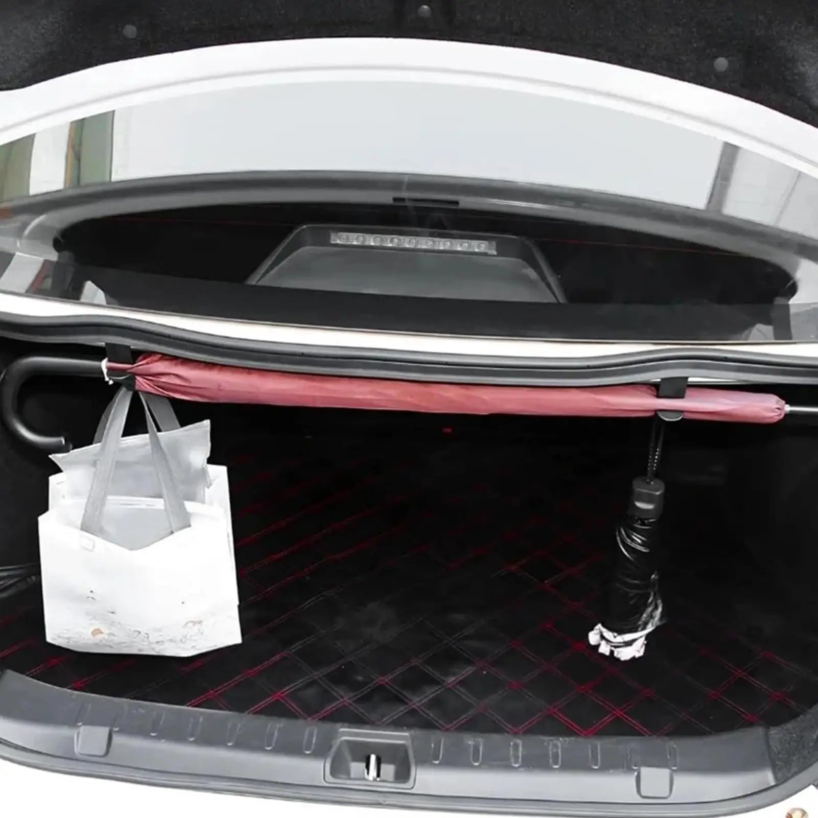 Multifunctional Umbrella Trunk Back Stand Umbrella Holder for Car Boot Organizer Trunk Back Stand for Headrest Purse Automotive Oasis Select