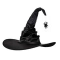 Halloween Witch Hats Black Folds Wizard Hat for Women Men Masquerade Party Cosplay Props Decoration Carnival Party Hats Oasis Select B-45x45cm