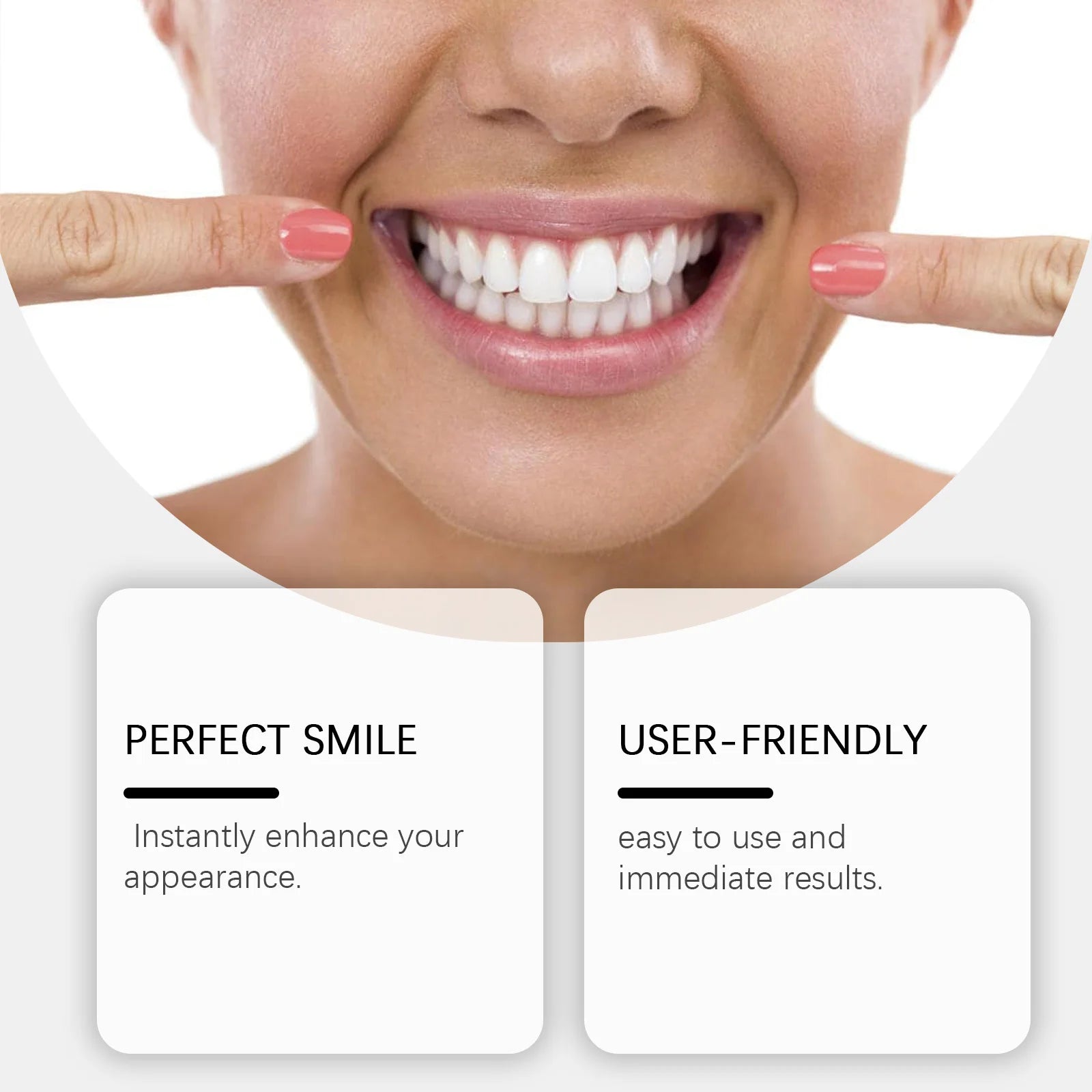 Comfortable Smiling False Teeth Snap Veneers Denture Cover Gaps Stain
