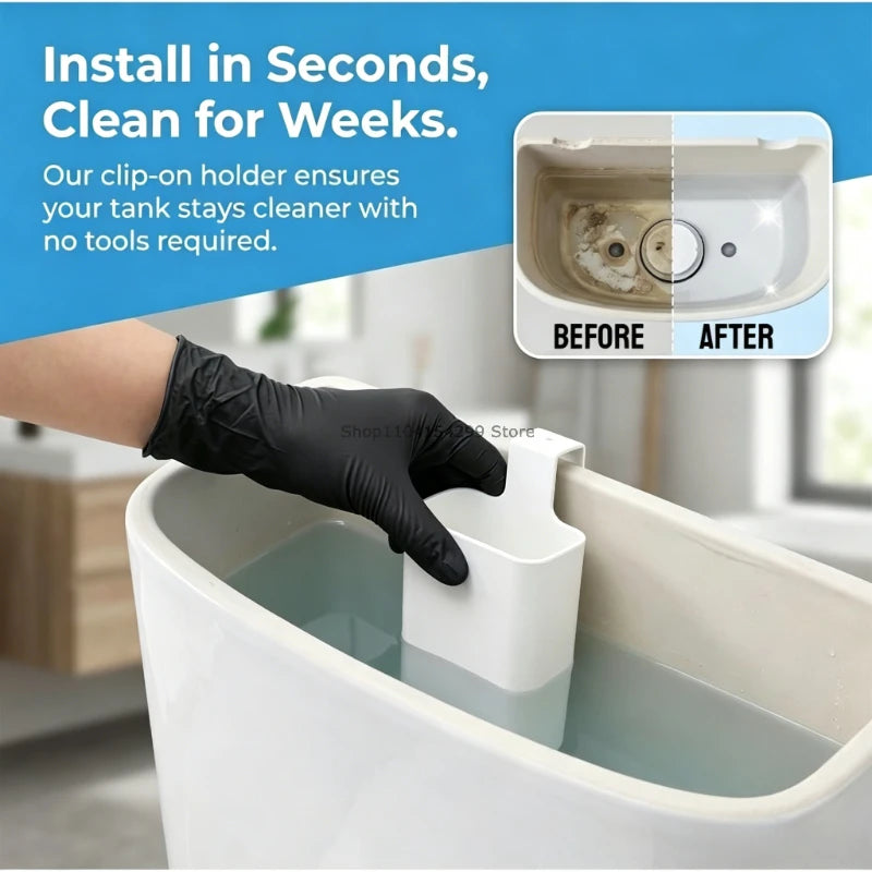 Toilet Solid Dispenser-Tank Replacement Part,Toilet Bowl Cleaner Buffer Box,Hanging Slow-Release Dispenser,Extends Cleaning Time Oasis Select