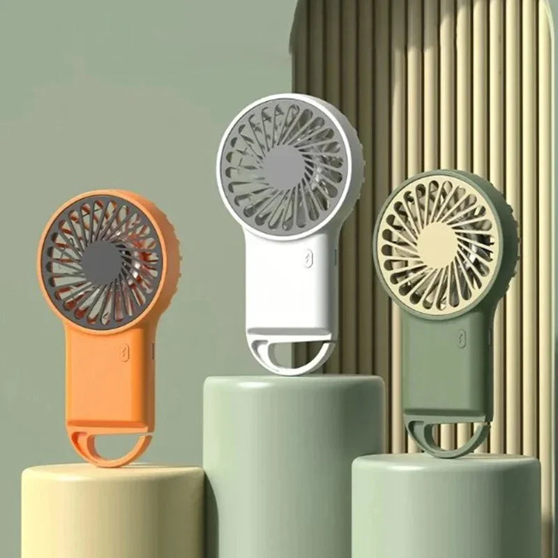 Electric Mini Fan 3 Wind Speed Portable Pocket Fan For Travel Indoor Outdoor Usb Desktop Rechargeable Handheld Fan with Hook Oasis Select