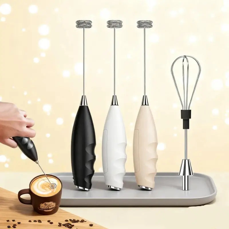 Handheld Electric Milk Frother – Battery-Powered Foam Whisk