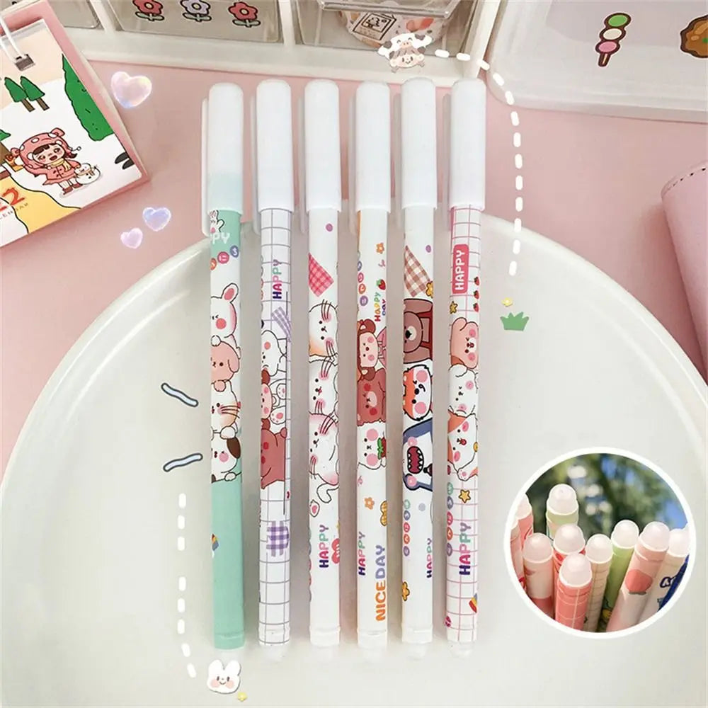 1Pcs Kawaii Game Cartoons Neutral Erasable Pen 0.5mm Blue Gel Pens Washable Handle School Office Supplies Kids Stationery Oasis Select cat random 1pc