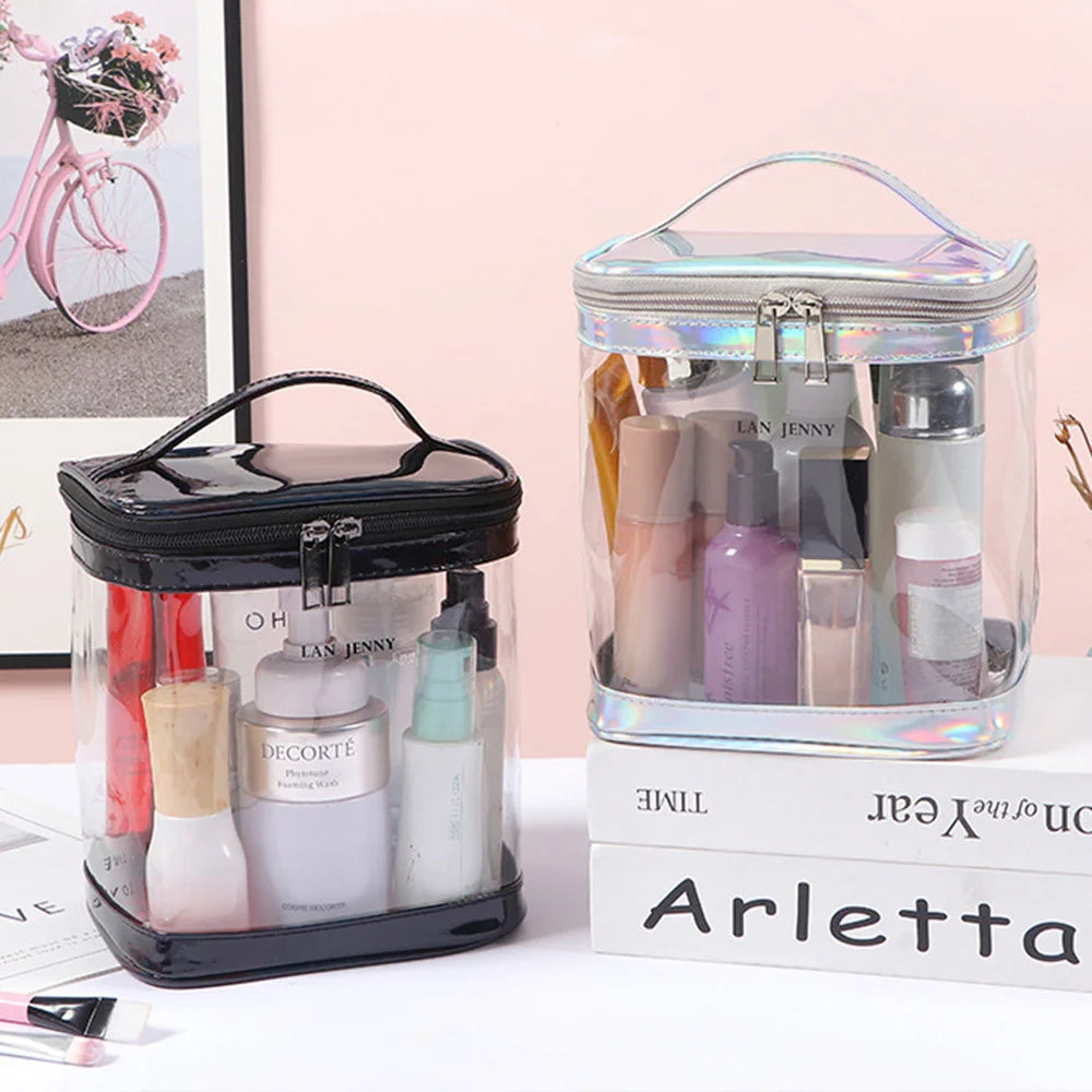 Clear PVC Makeup Bag – Waterproof TSA Travel Cosmetic Organizer