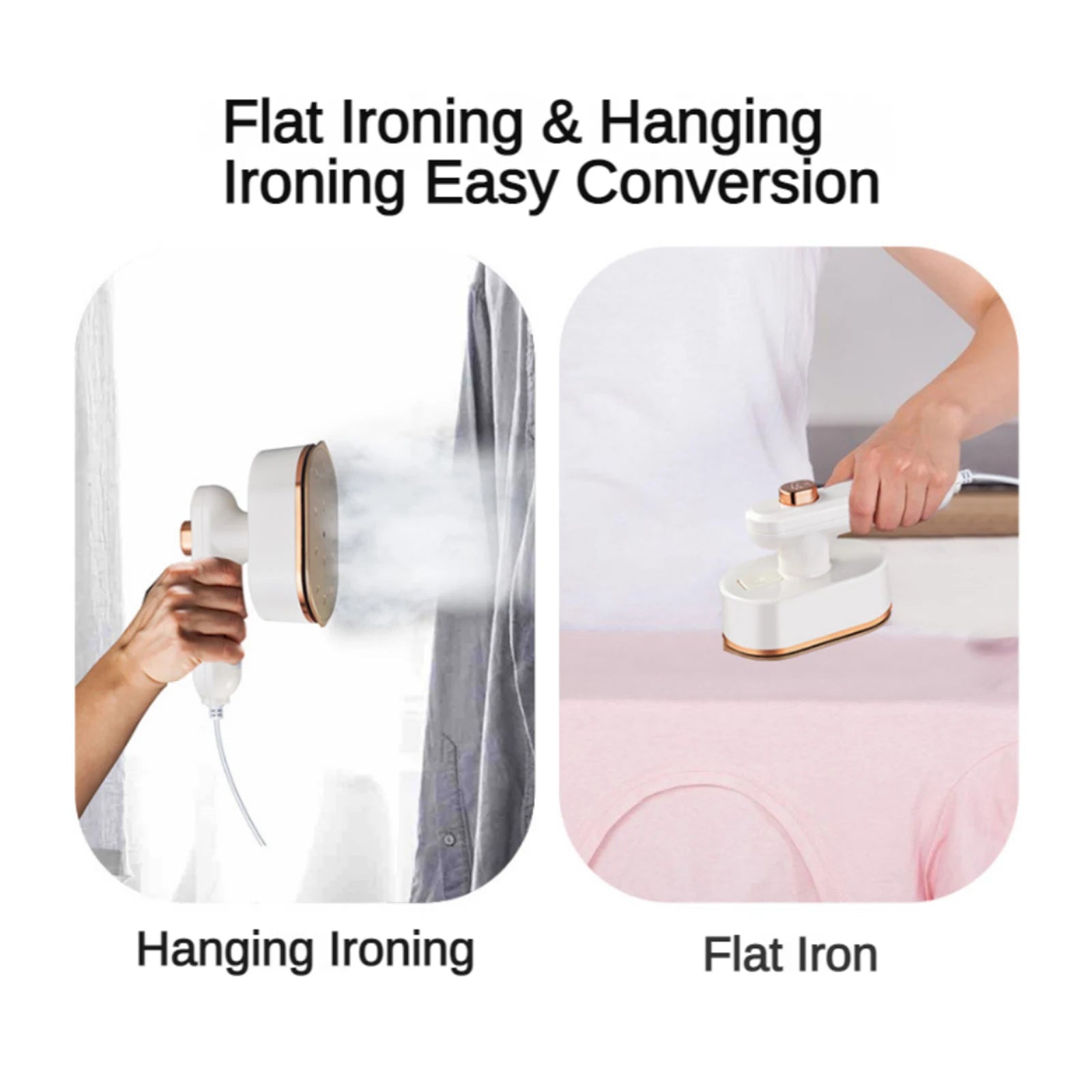 50ML Mini Handheld Steam Iron 40W Foldable Wet Dry Ironing Machine Household Travel Fast Heating for Clothes Fabric Wrinkle Oasis Select