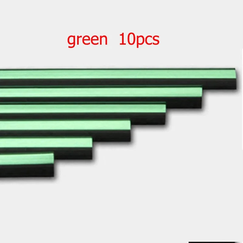 10/20PCS 20cm Car Air Conditioner Outlet Decorative U Shape Moulding Trim Decor Strips Car Door Edge Corner Protector Oasis Select 10PCS Green