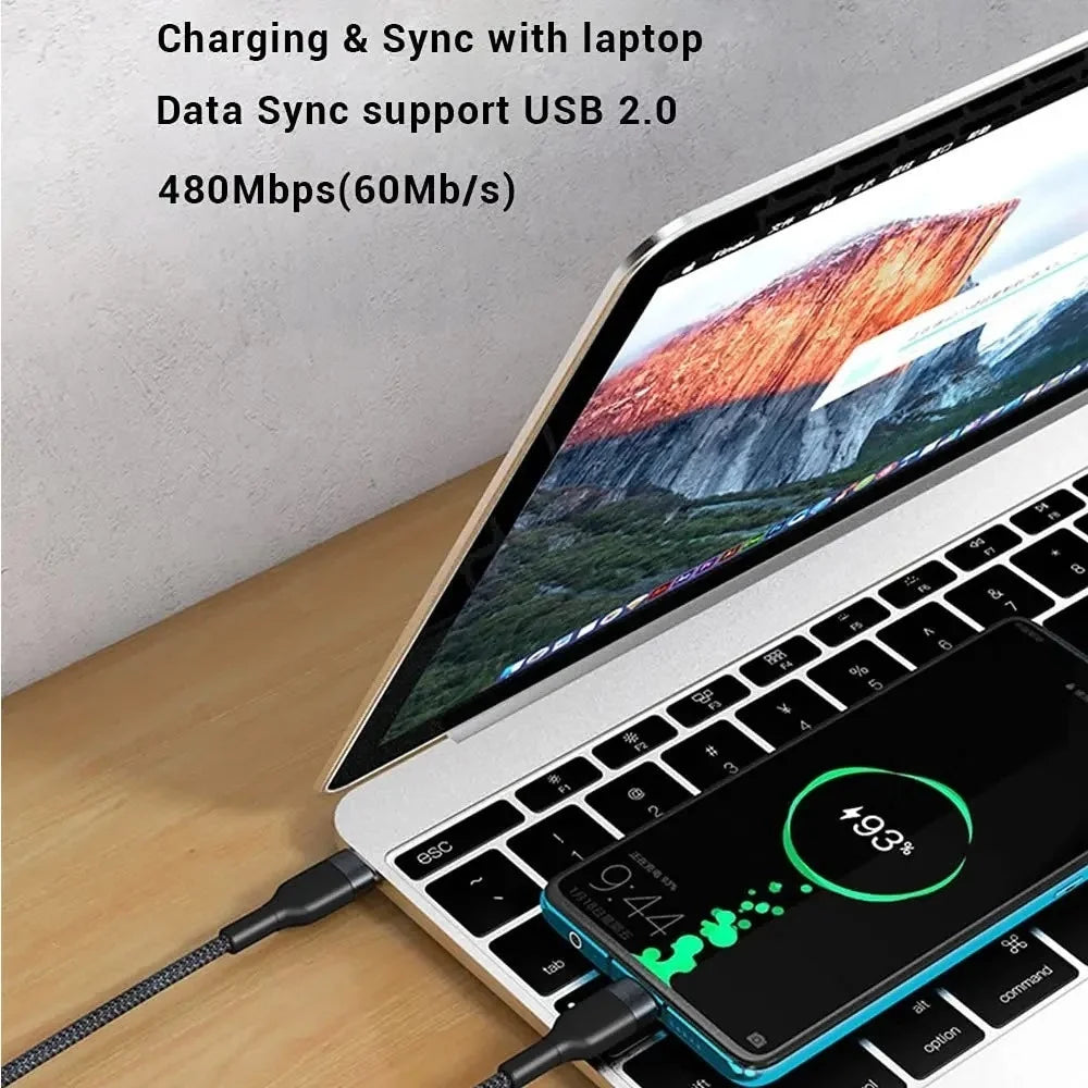0.25M Data Cable USB C to Type C Fast Charging Data Cord Short Cable 66W Type C For iPhone 15 Huawei Samsung Portable Power Bank Oasis Select