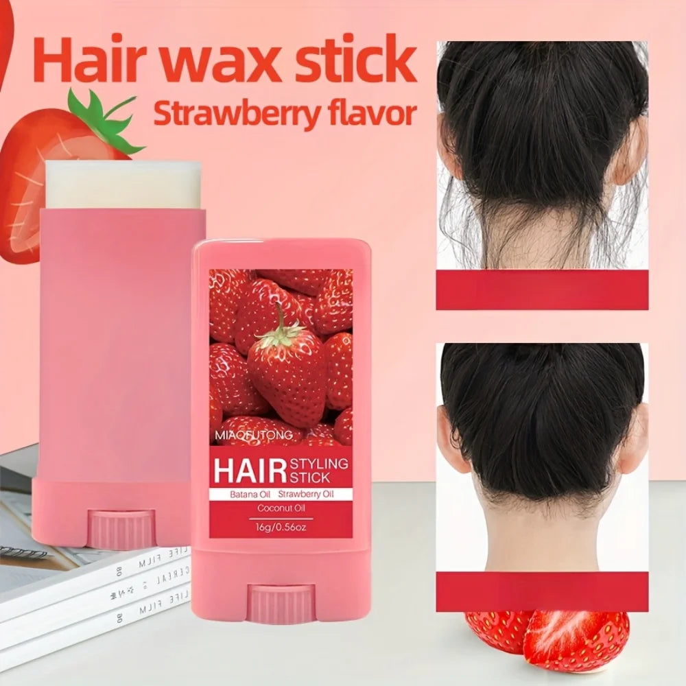 Strawberry scented wax stick, smooth frizz, long-lasting styling, oil-resistant and smooth hair conditioner stick Oasis Select
