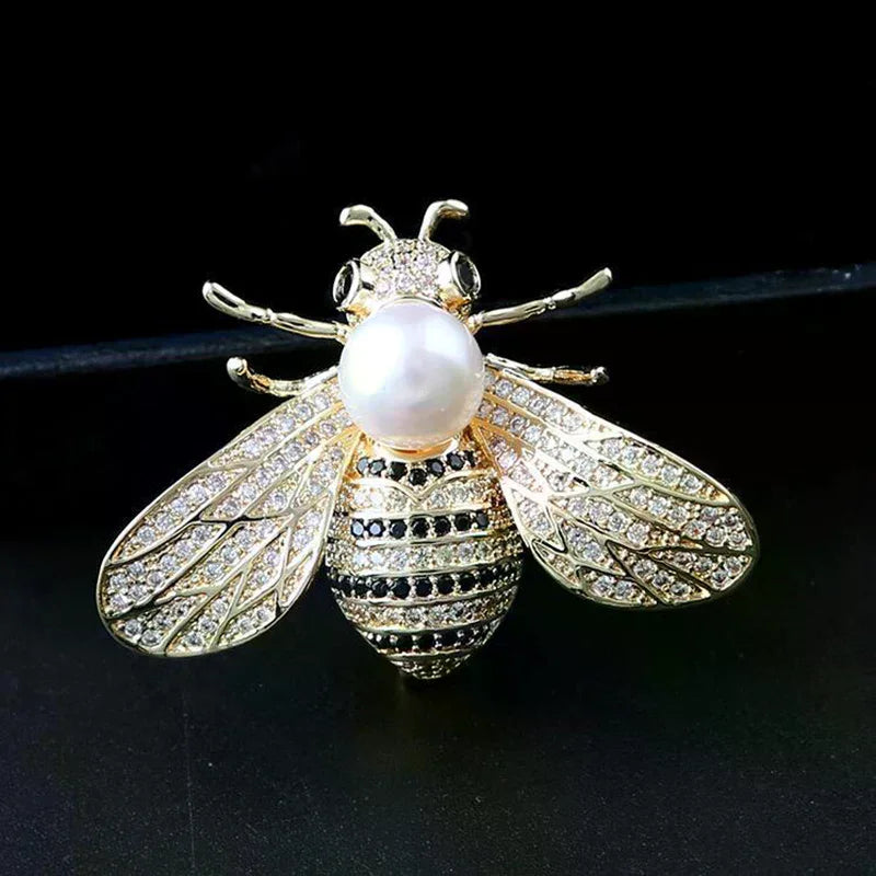 Insect Series Brooch Delicate Little Bee Brooches Crystal Rhinestone Pin Jewelry Oasis Select
