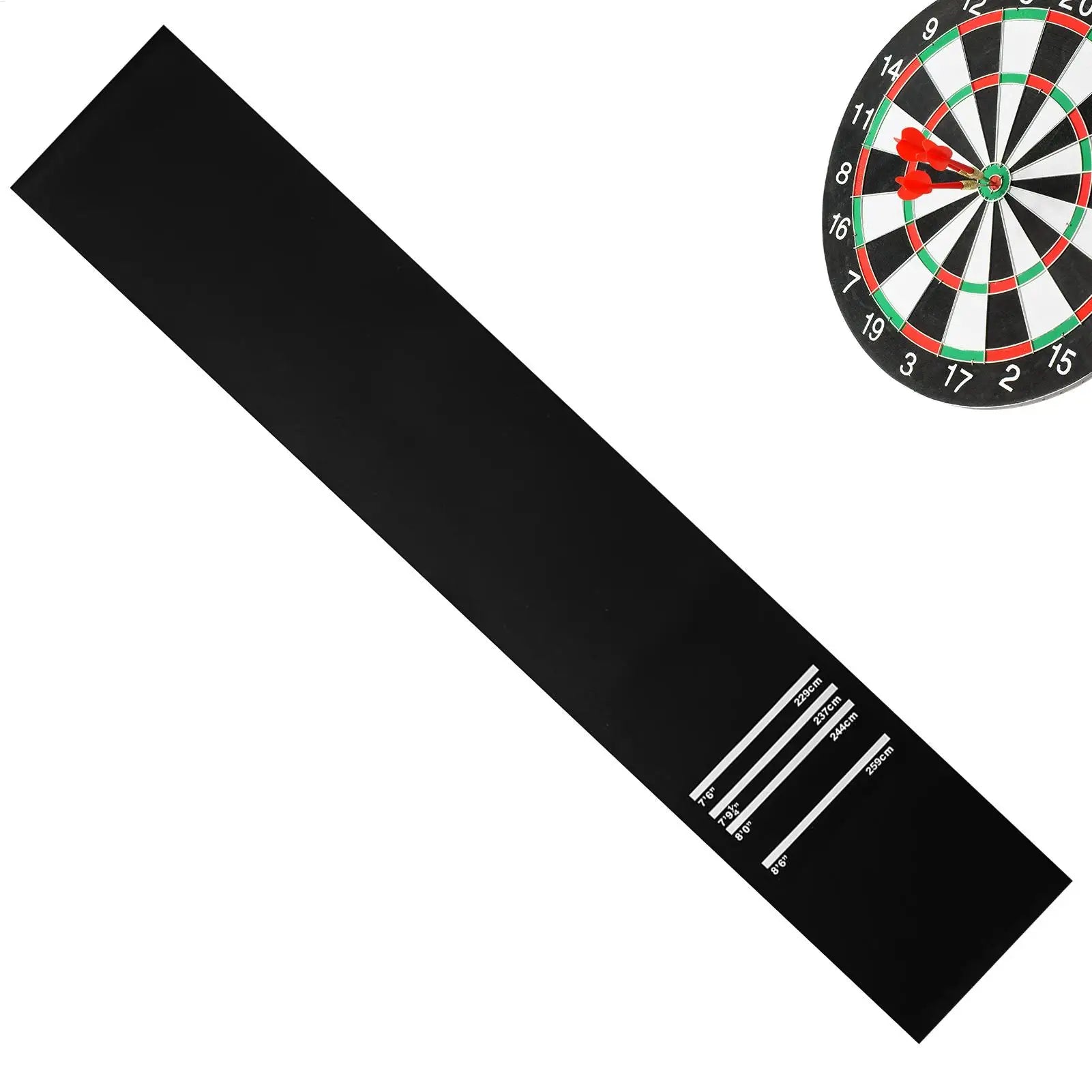Darts Mat Non-slip Protective Pad Shock Absorbing with 4 Throw Distances 300x34cm Dart Carpet Runner for Women Family Adult Oasis Select