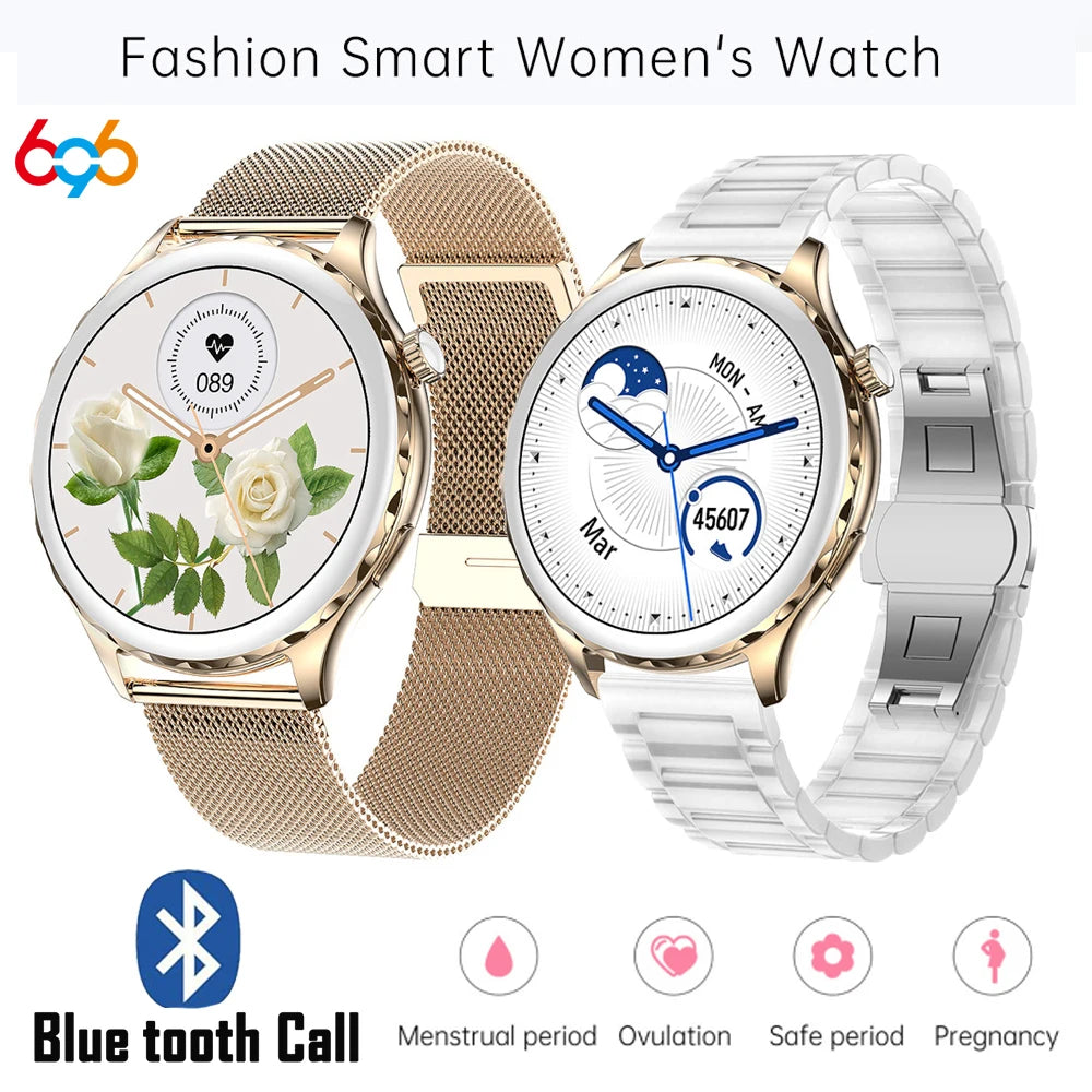 1.32" Smart Watch Women Blue Tooth Call Smartwatch 2023 Original Lady Watches Sports Fitness Heart Rate Waterproof Bracelet Oasis Select