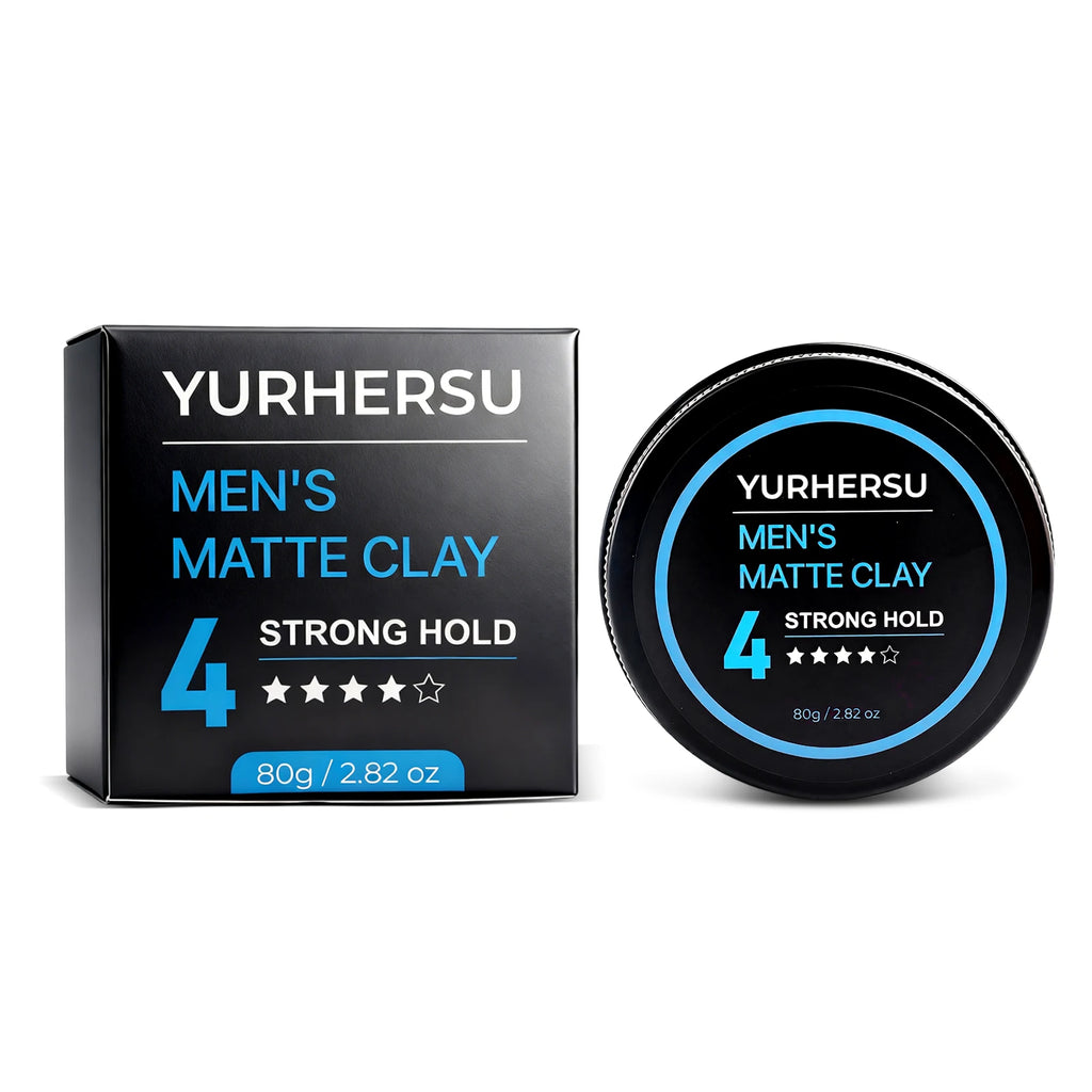 Men's Hair Clay Strong Hold Matte Finish – Natural Look 80g Hair Styling Clay Oasis Select 1pcs