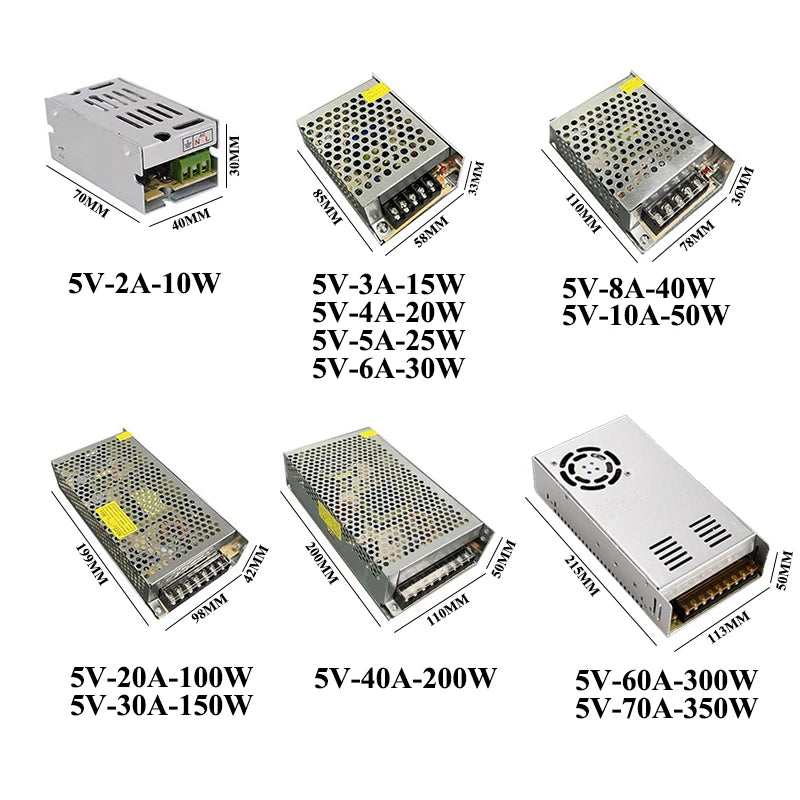 500W 600W 800W 1000W 1200W 1500W DC 5V 12V 24V 36V 48V Power Supply SMPS AC 220V TO DC 5V 12V 24V 36V 48V Switching Power Supply Oasis Select 5V 70A