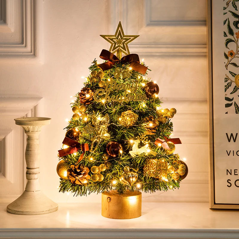 New Christmas Tree Home Small Desktop Ornament Diy Material Packaging Decoration Christmas Decoration Mini Christmas Tree Oasis Select
