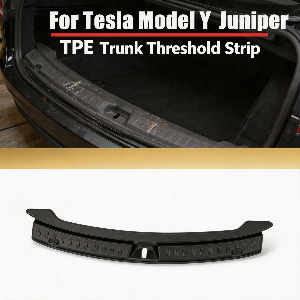 Cargo Threshold Sill Cover For New Tesla Model Y Launch 2025 TPE Rear Trunk Door Sill Protector Trunk Guards Rear Bumper Guards Oasis Select