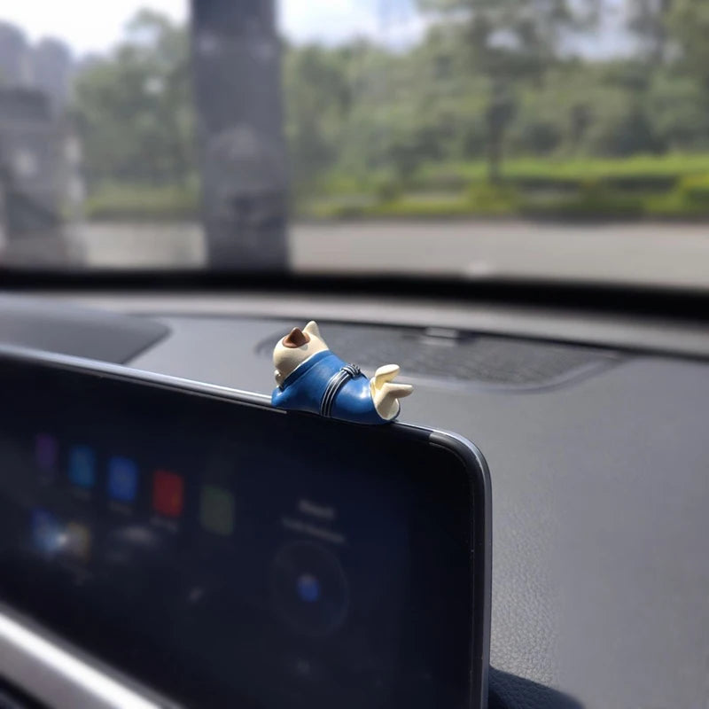 Cute Car Interior Decoration Ornaments Mini Cat Action Figure Auto Dashboard Rearview Mirror Decoration Car Accessories Oasis Select