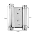 2Pcs 3-inch Stainless Steel Two-way Hinges,double Spring Hinges,denim Door Fence Automatic Closing Hinges Silver,Black W/Screws Oasis Select Silver