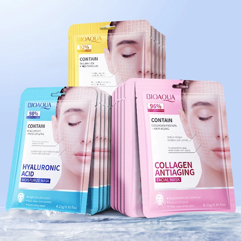 BIOAQUA 10-Pack Hyaluronic Acid Retinol Collagen Face Masks Facial Sheet Mask Oasis Select