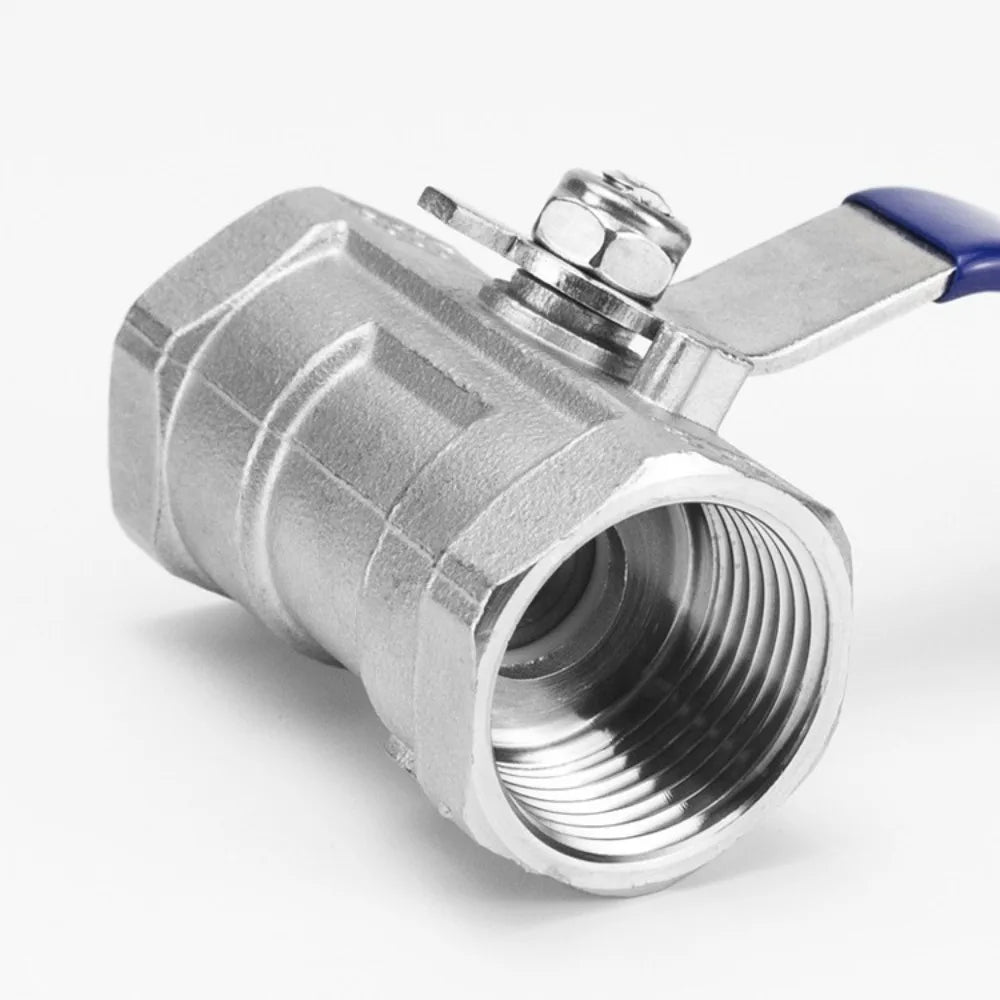 1pc DN15 DN20 SS 304 Stainless Steel Ball Valve 1/2" 3/4" Female BSP Valve with Vinyl Handle Thread Valves Oasis Select