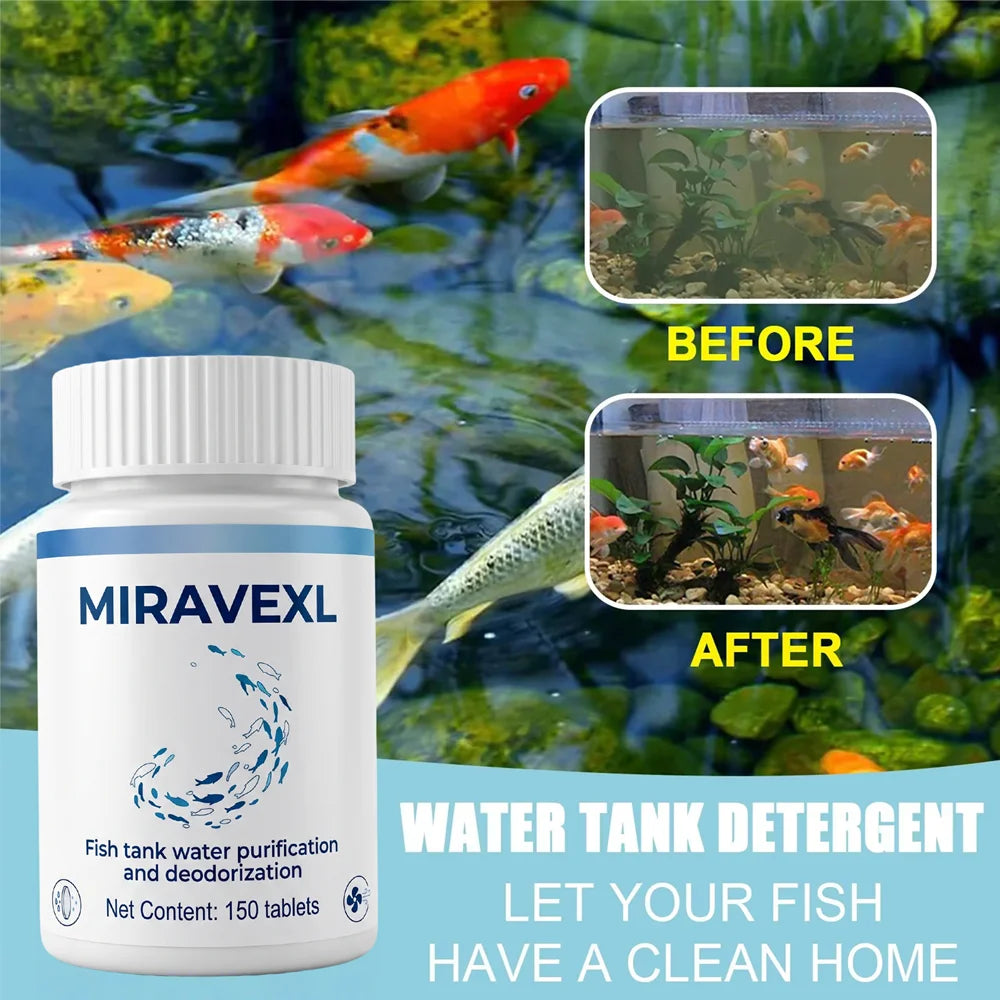 Aquarium Water Clarifying Tablets for Cleaning & Purification, Removes Odors & Cloudiness, Safe for All Fish & Aquatic Plants Oasis Select