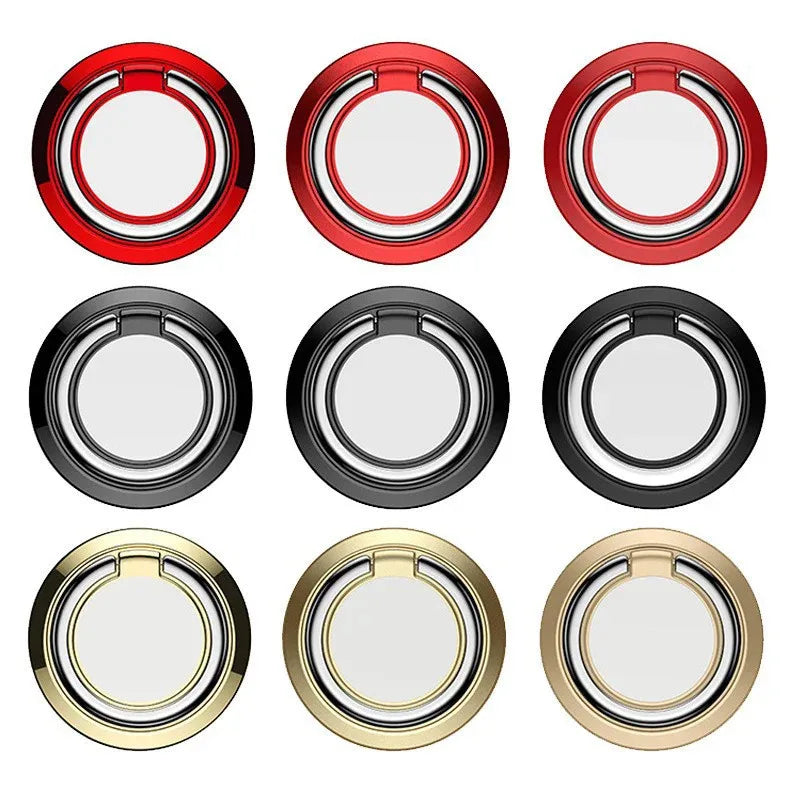 1/2/3pcs Luxury Finger Ring Holder Stand Grip 360 Rotating For Mobile Phone Car Magnetic Mount Phone Back Sticker Pad Unniversal Oasis Select