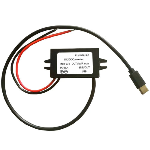 12V/24V To 5V USB C 5A 25W DC Converter Step-down Step Down Module Power Adapter Type C Wire Connector Oasis Select A