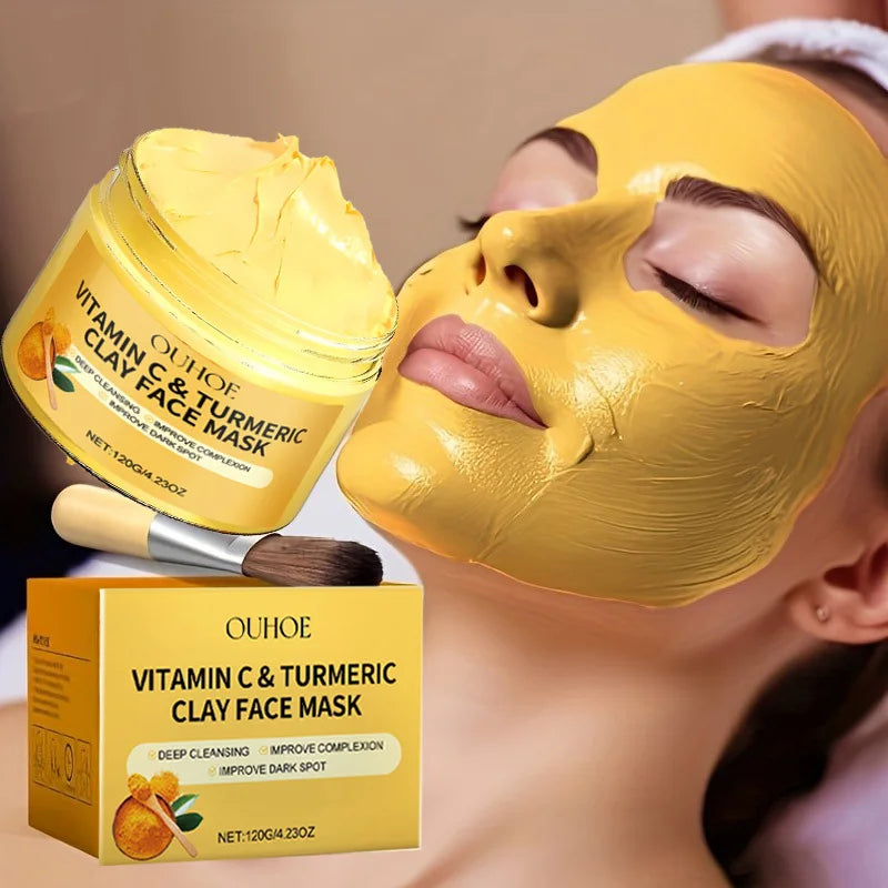 Vitamin C Exfoliating facial mask Turmeric Exfoliating facial mask Improve Pore Deep Cleaning facial mask Apply facial mask Oasis Select