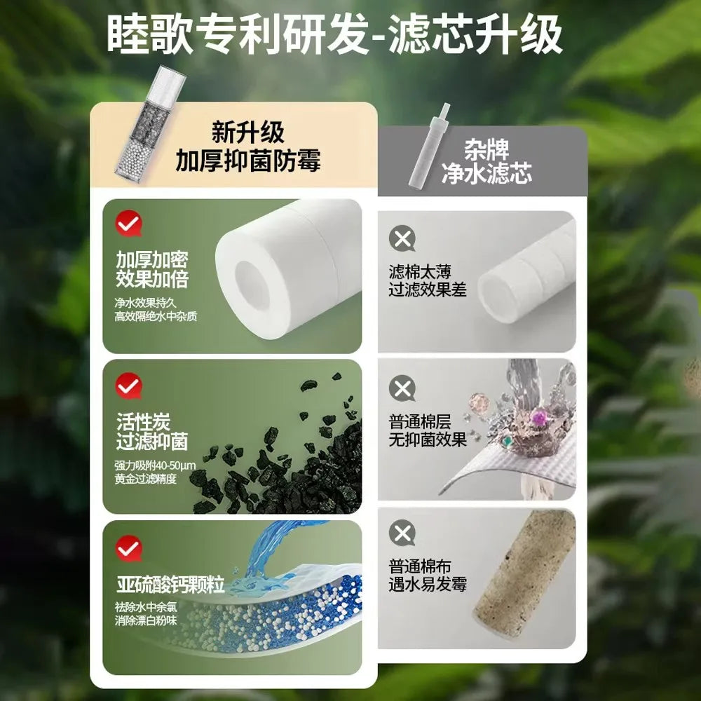 Strong Filtration Chlorine Removal 3 Modes Shower Head Water Saving Spray Nozzles Big Boost Shower Set Bathroom Accessories Oasis Select