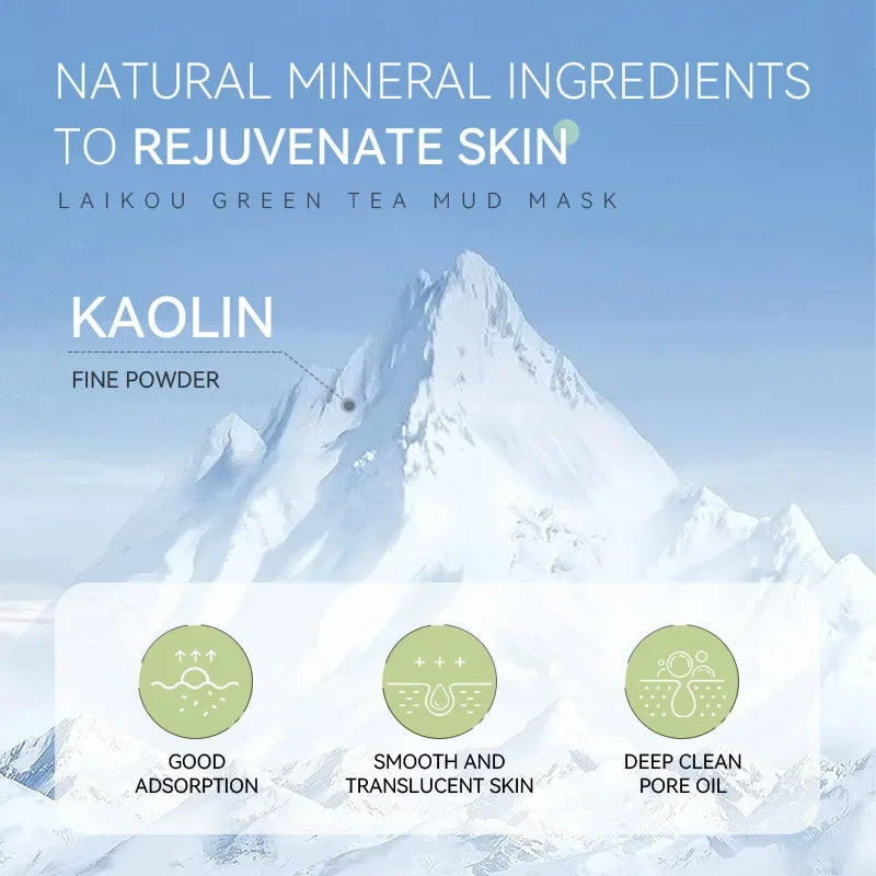 LAIKOU Green Tea Clay Mask 100g – Oil Control & Pore Minimizing