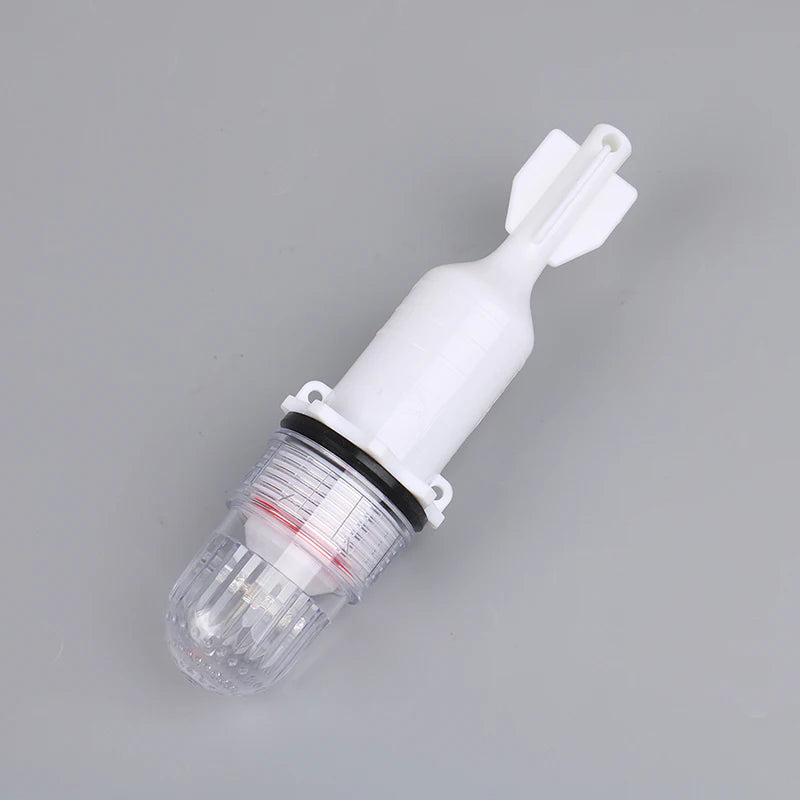 Fishing Light Underwater Net Beacon Buoy Signal Light Indicator Light Lures Fish Finder Lamp Flashing Double Flash Lamp Oasis Select White