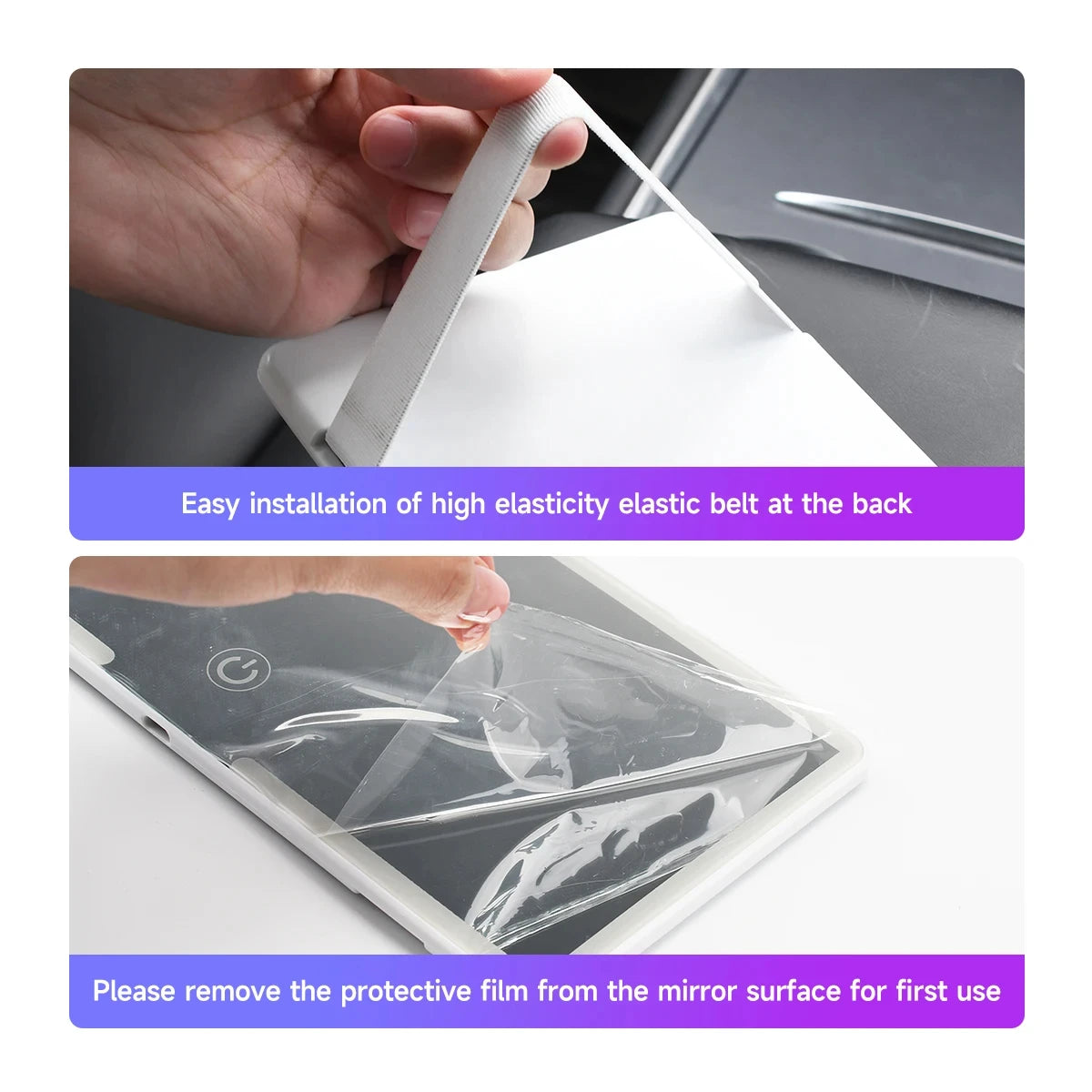 LED Car Sun Visor Vanity Mirror | 3 Modes, Rechargeable