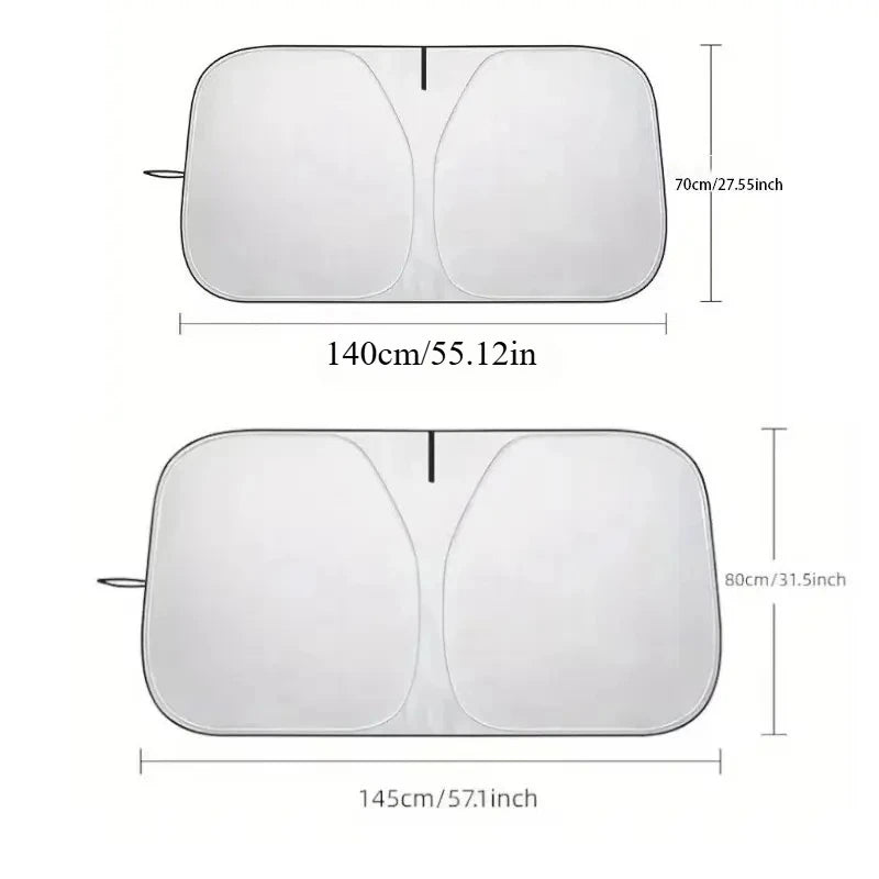 Folding Windscreen Visor Car Front Window Sunshade Cover Sun Shade Windshield New Summer Auto UV Protection Styling Accessories Oasis Select