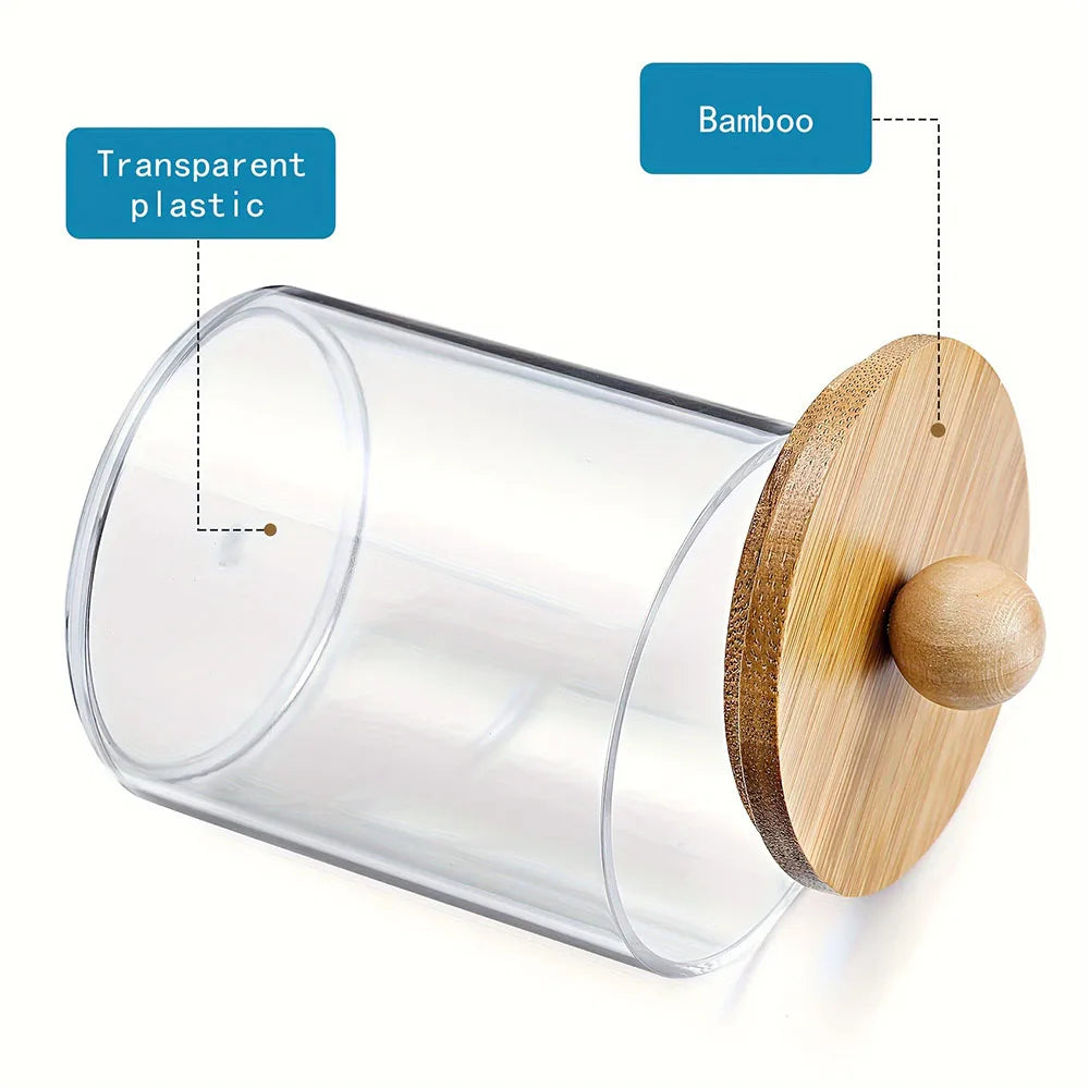 4Pack Multi-functional Organizer，Holder Dispenser, Bathroom Organizer for Swab, Round Pads, Dental Floss Sticks Holder Oasis Select