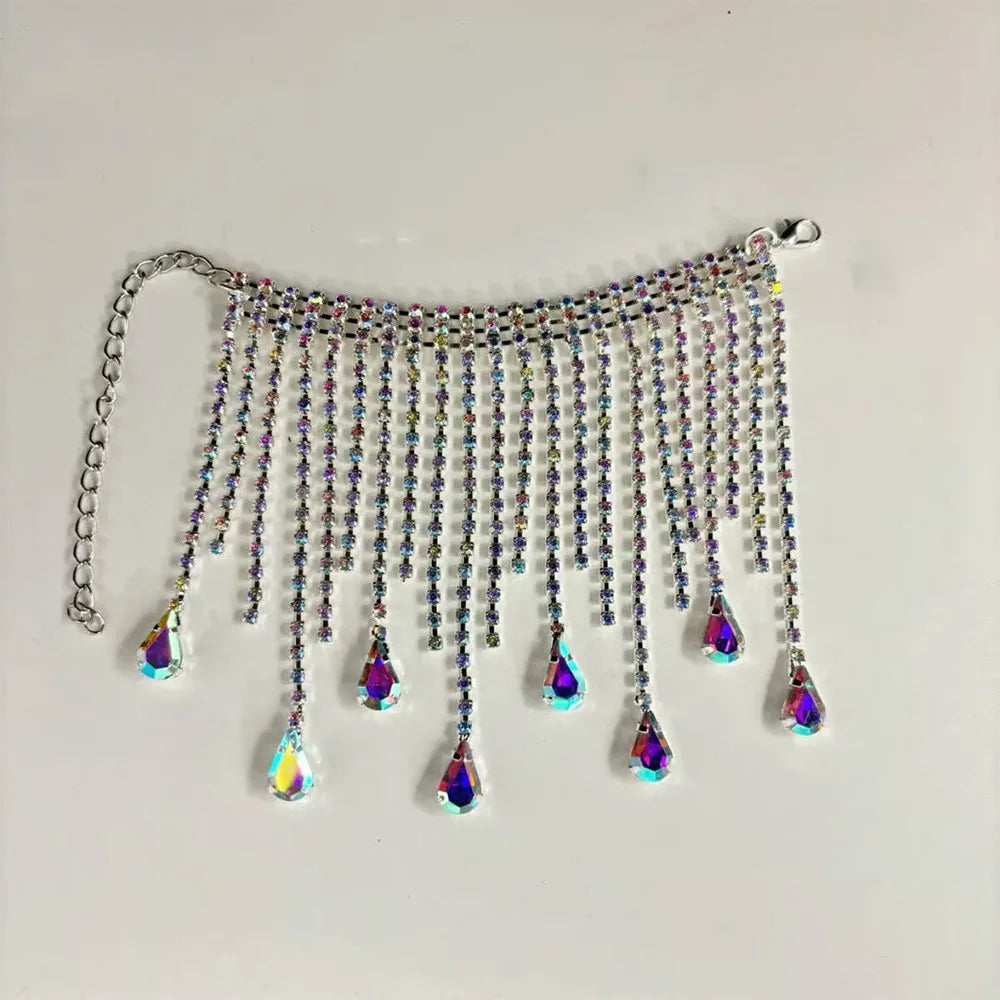 Crystal Rhinestone Fringe Bottle Cover – Elegant Tassel Chain