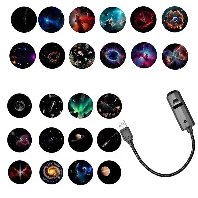 Rotatable Starry Sky Projector | USB LED Night Light Ambient Lamp