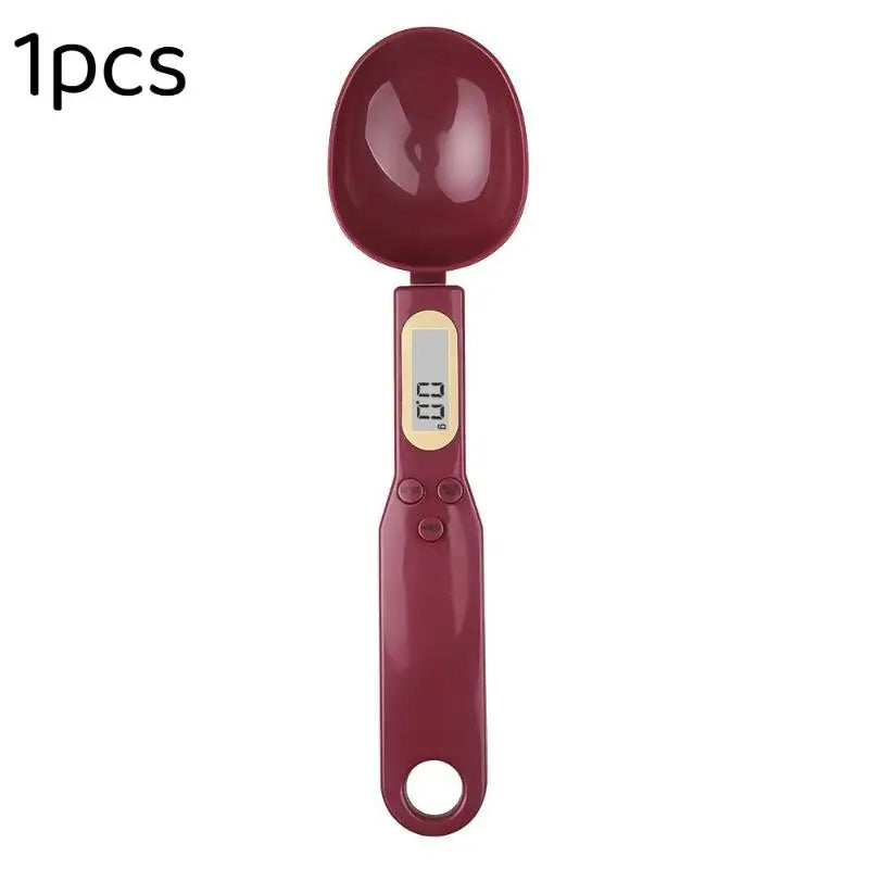 1/2Pcs Digital Measuring Spoon Scale Easy to Clean LCD Display 0.1-500g Food Weighing Tool for Kitchen Baking Pet Food Measuring Oasis Select Purple