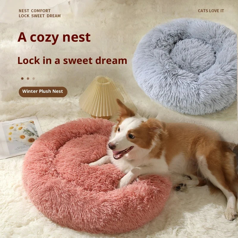Plush Pet Bed for Dogs Cats Winter Warm Long Plush Pet Nest Cozy Dog Bed Mat Soft Pet Sleeping Bed for Small Medium Dogs Cats Oasis Select