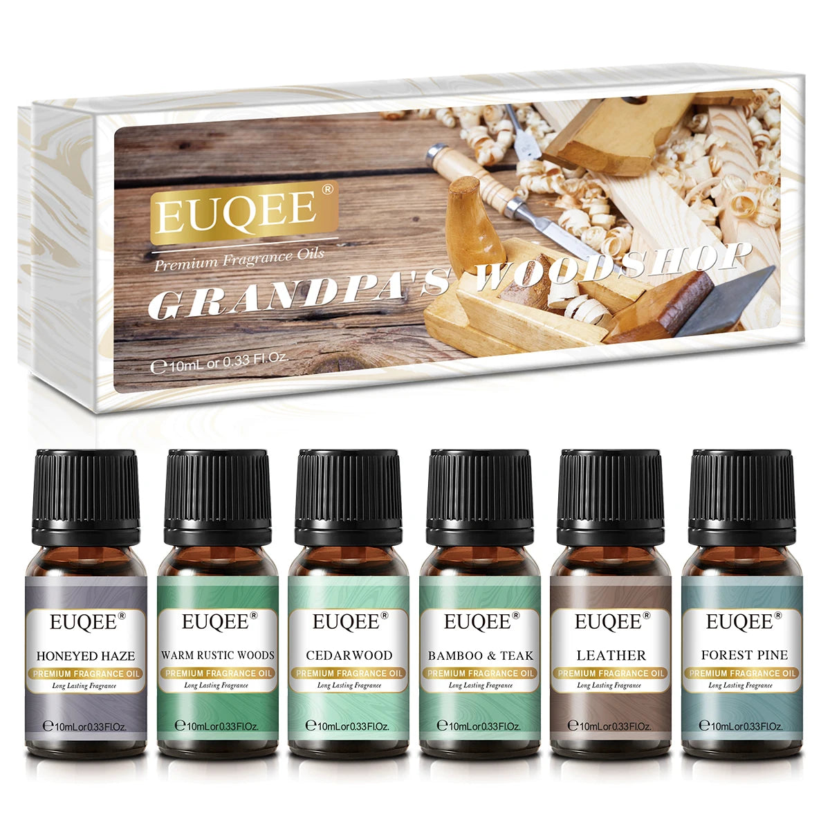 EUQEE 6-Piece Fragrance Oil Set – Reed Diffuser & Candle Making