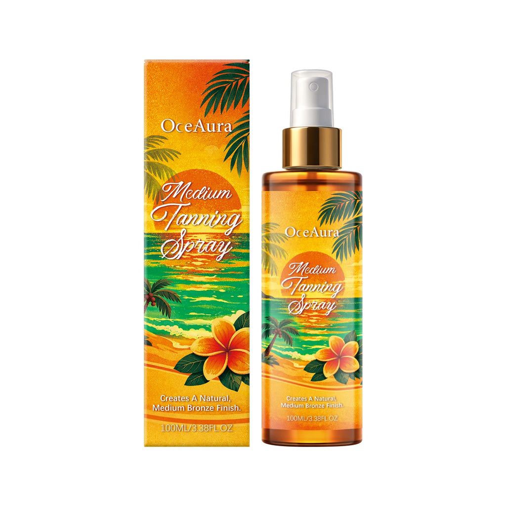 Self Tanning Spray Self Tanner Sunless Tanning Mist for Body Face Natural Looking Gradual Tan Sunless Tanner Spray for Men Women Oasis Select 100ml Boxed
