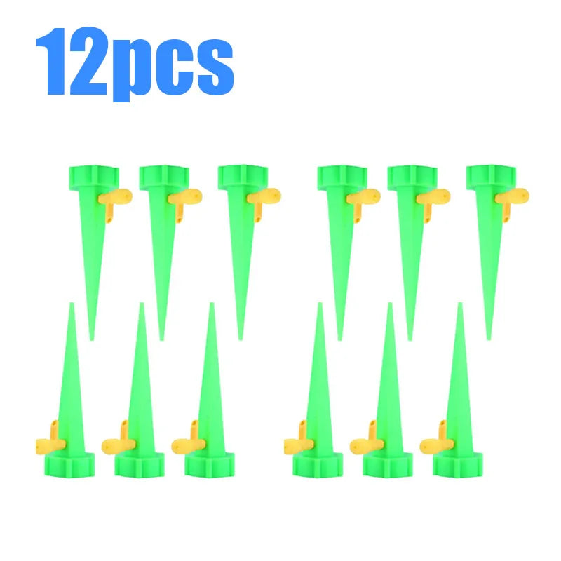 6/18/30pcs Automatic Flower Watering Device Adjustable Dripper Watering Device Self-Watering Gardening Potted Plant Irrigation Oasis Select 12pcs Green