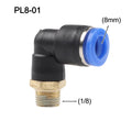 Pneumatic Quick Connector Air Fittings Thread Elbow Adapter PL4-16mm Hose Tube Elbow Air Hose Fittings Quick Connector Oasis Select PL8-01