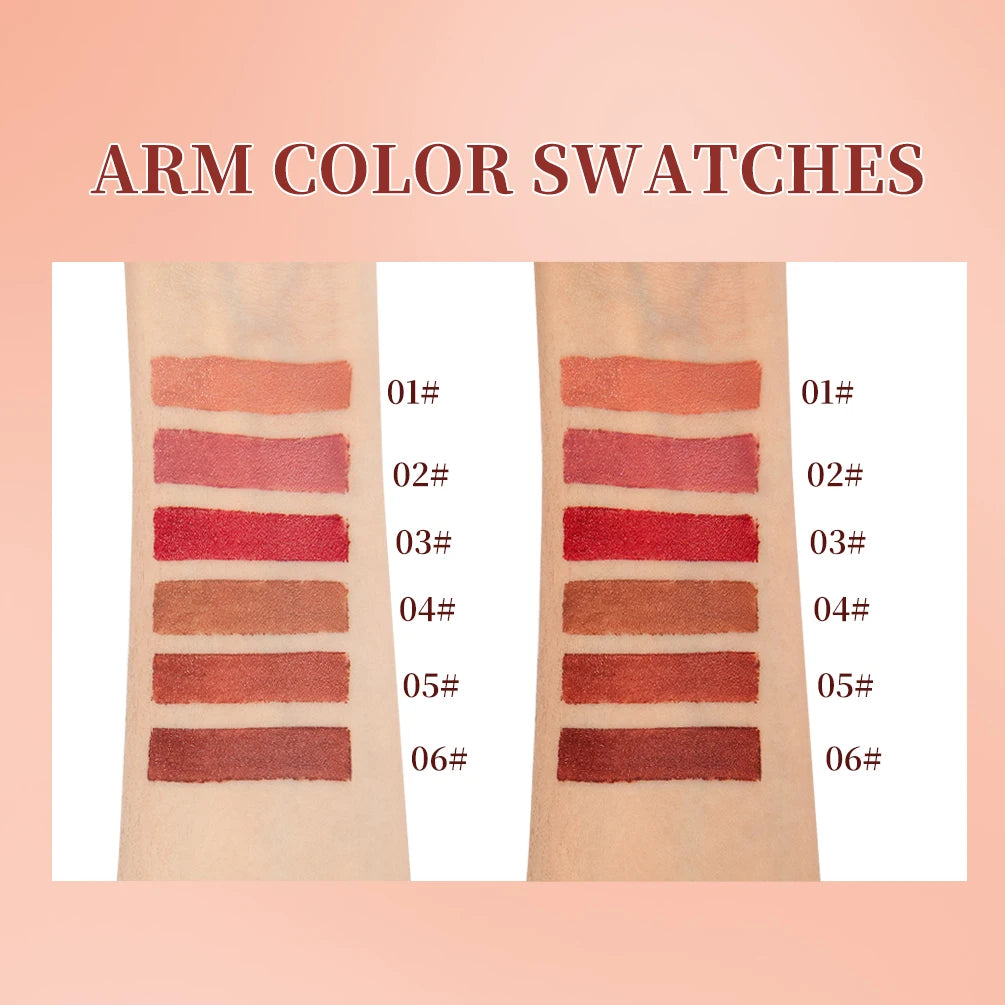 QIBEST Matte Lip Liner & Tint – Waterproof Nude Brown Contour