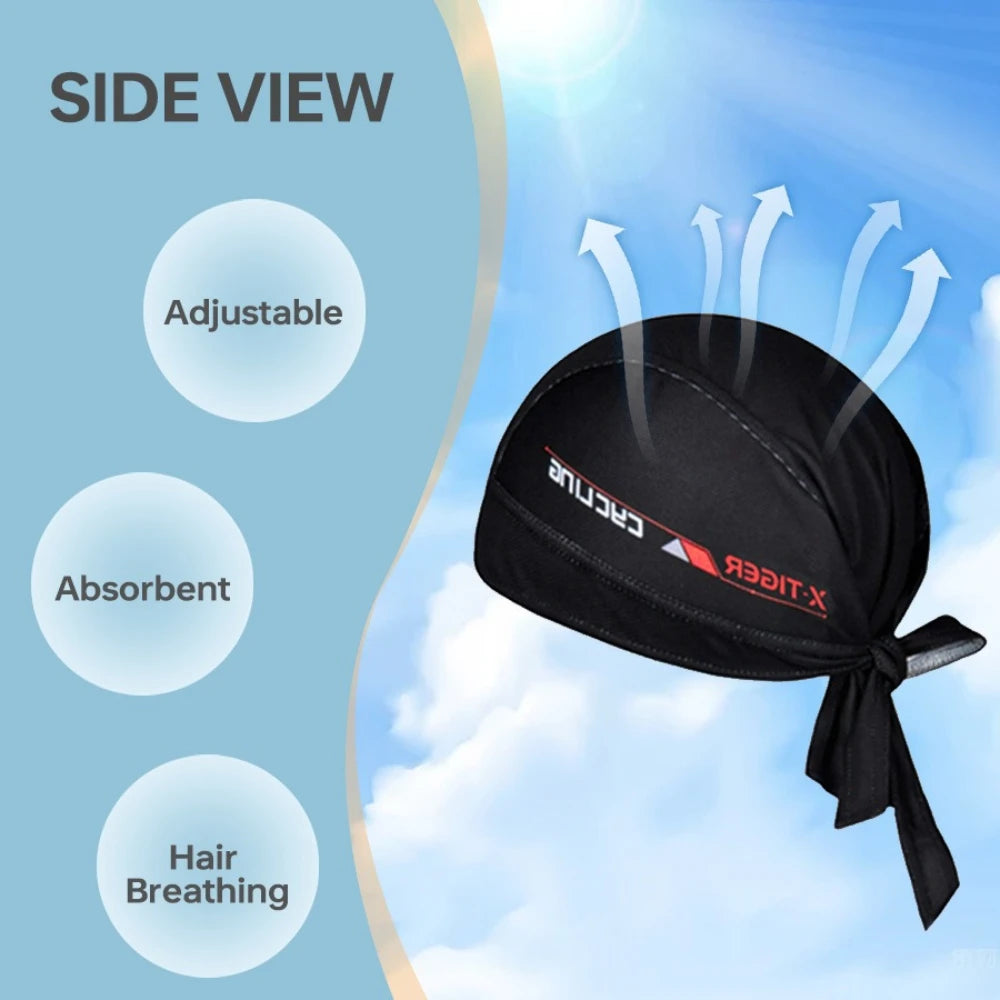 X-TIGER Men's Cycling Bandana Cap Elastic Breathable Summer Quick Dry MTB Bike Headscarf Outdoor Sports Running Riding Headwear Oasis Select