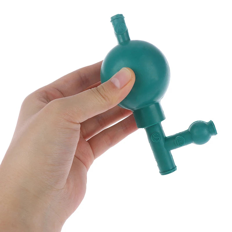 3-Valve Rubber Pipette Filler Suction Bulb | Lab Pump