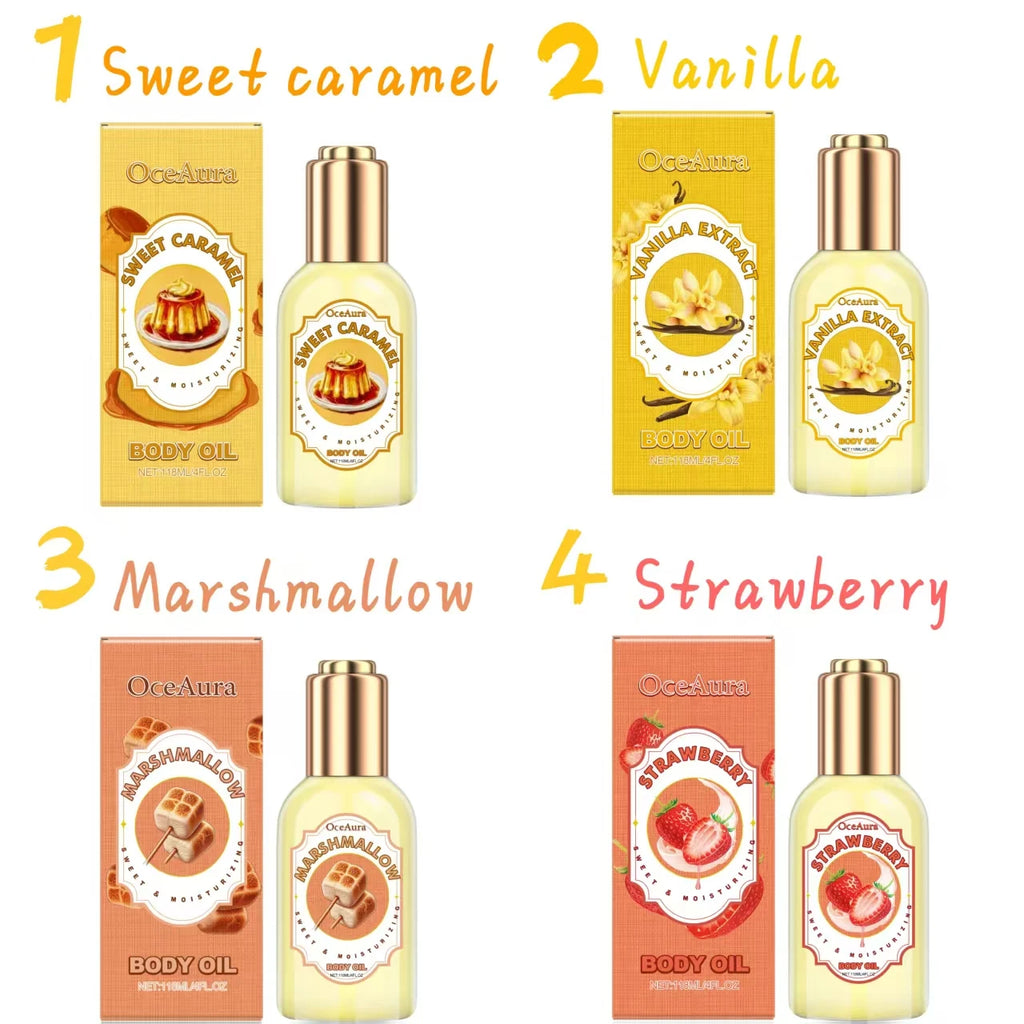 OceAura Strawberry Body Massage Oil – Moisturizing & Relaxing Body Massage Oil Oasis Select
