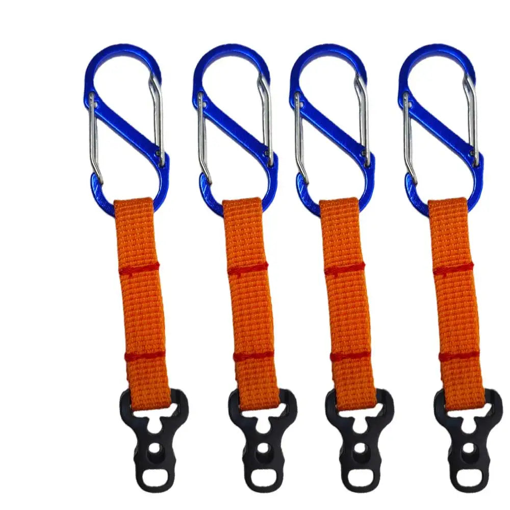 4PcsTent Guyline Rope Tensioners with aluminum alloy Buckles Webbing Straps Tarps Canopy Camping Shelter adjust Wind Rope Buckle Oasis Select 4pcs blue