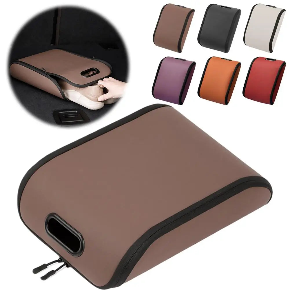 Car Shoe Storage Box – Dustproof PVC Under Seat Organizer